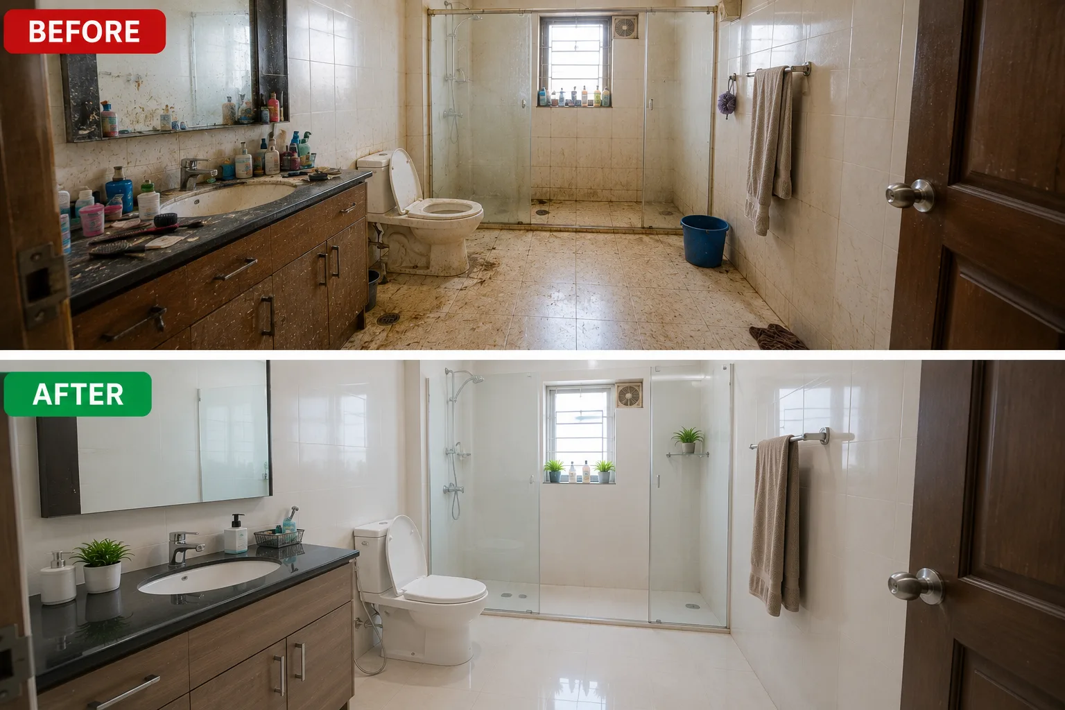 Bathroom Deep Cleaning Results