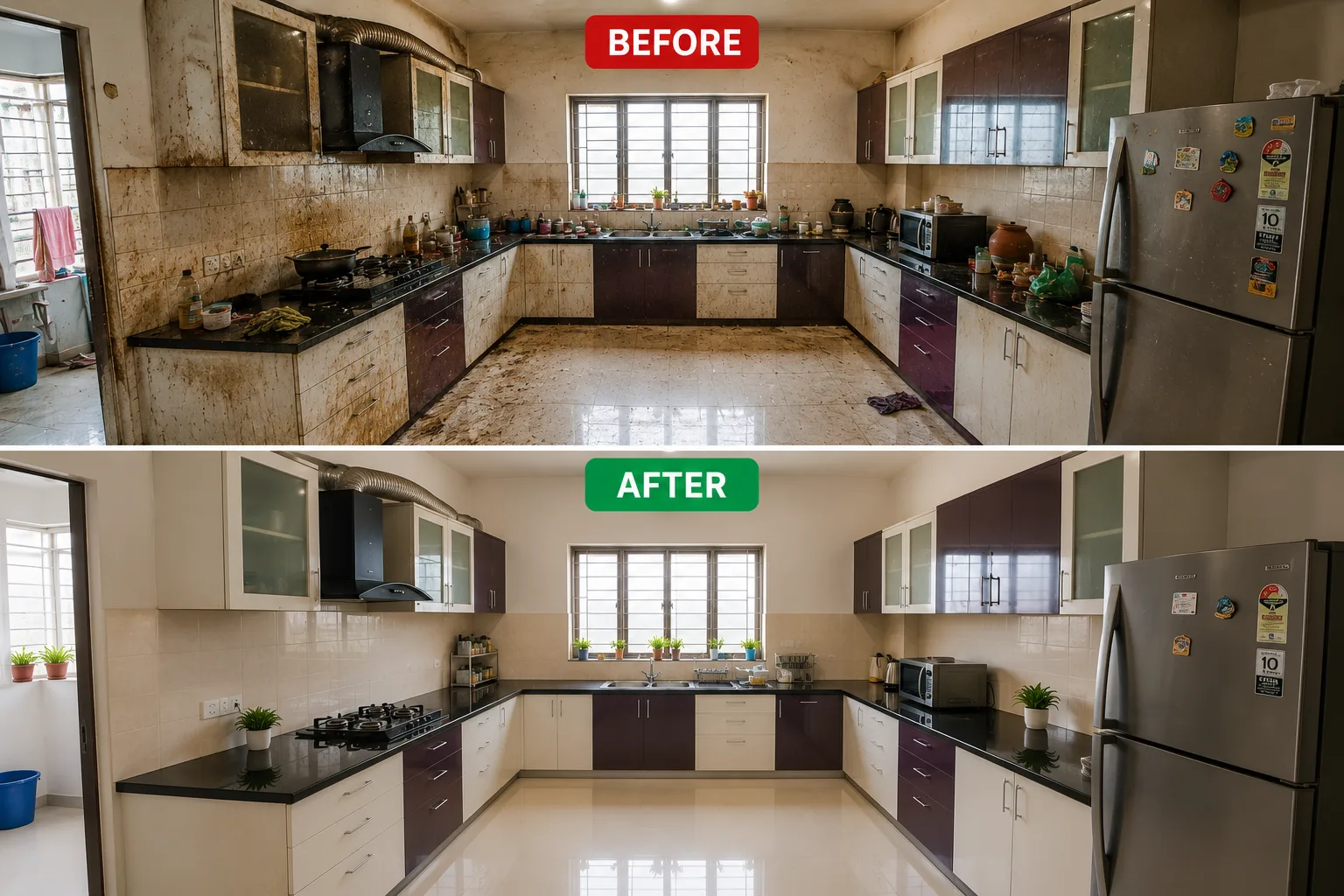 Kitchen Deep Cleaning Results